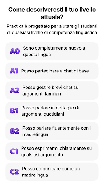 Livello abilità Praktika IA